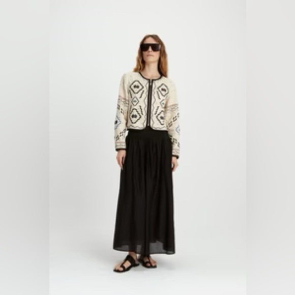Maria Cher Jacquard Upsala Bliss Jacket Off White NWT $550 - Picture 4 of 7